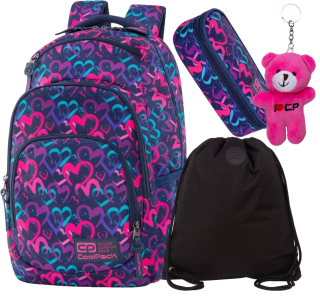 CoolPack viackomorový školský batoh Odtiene fialovej, Odtiene modrej, Odtiene ružovej 20 l